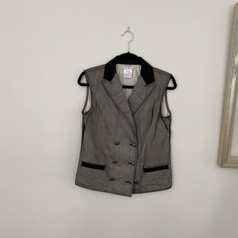 Chanel Cotton + Silk Vest Women’s 40